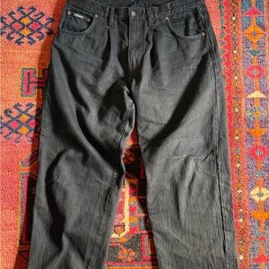 Noah Men's Black Pleated Jeans